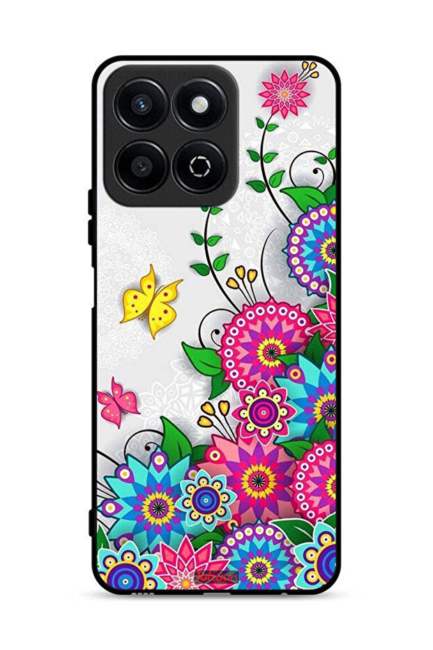 غطاء حماية لهاتف Honor Play 60 Plus 5G بنقشة زهور ماندالا