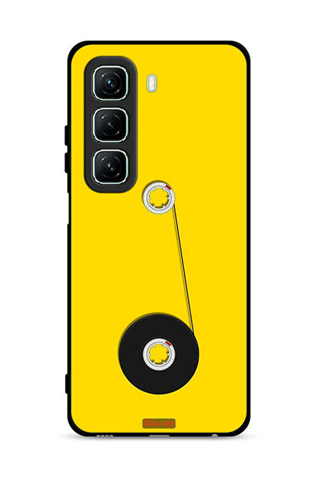 غطاء حماية لهاتف Infinix Hot 50 5G برسومات عجلة الكاسيت