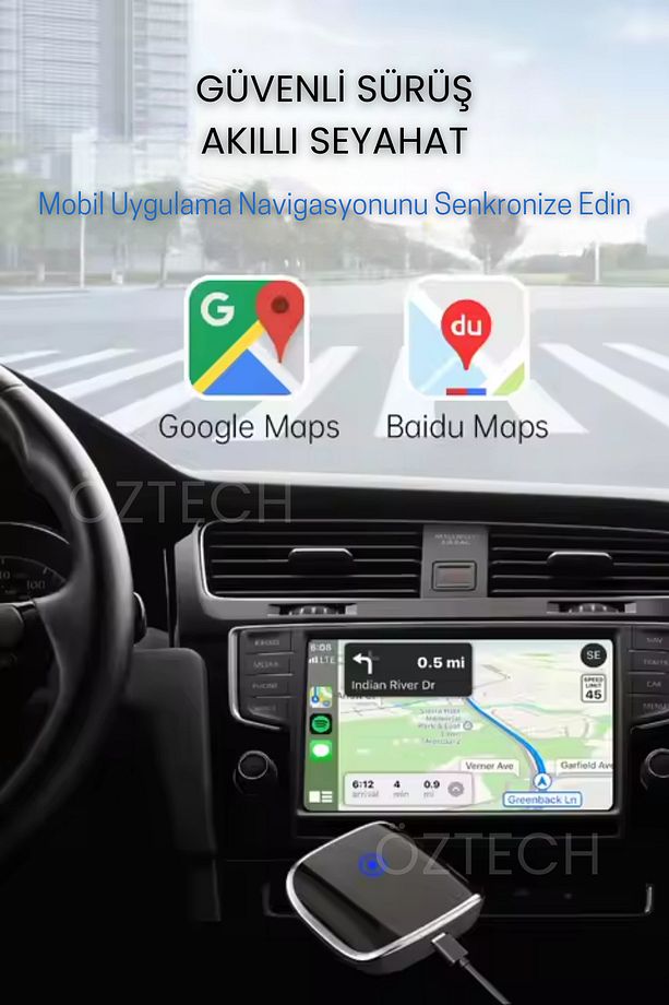 Carplay Dönüştürücü Ios ve Android Uyumlu Kablosuz Multimedya Carplay Dönüştürücü - 2