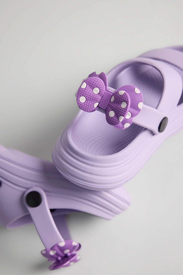 E7819 Purple Girl's Flat Sole Slippers