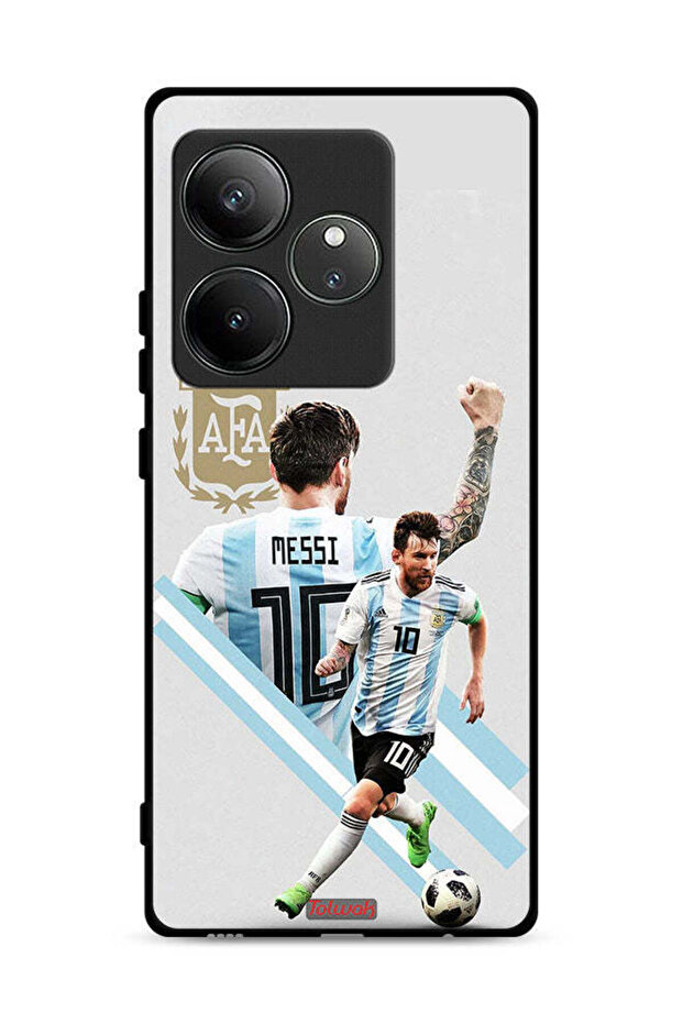 غطاء حماية لهاتف Realme GT 6 5G برسومات ليو ميسي