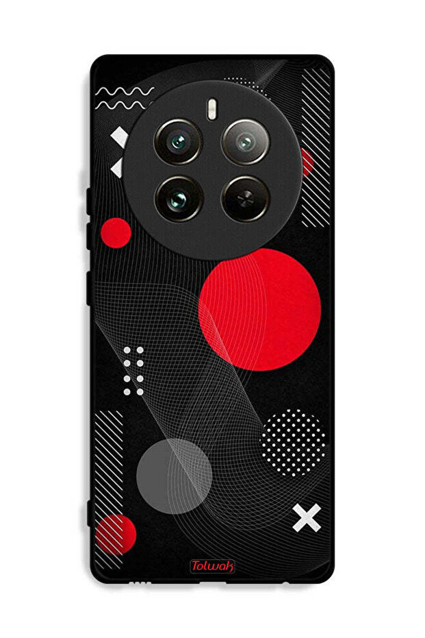 Realme 12 Pro Plus 5G Protective Case Cover Round And Cross Shape Pattern