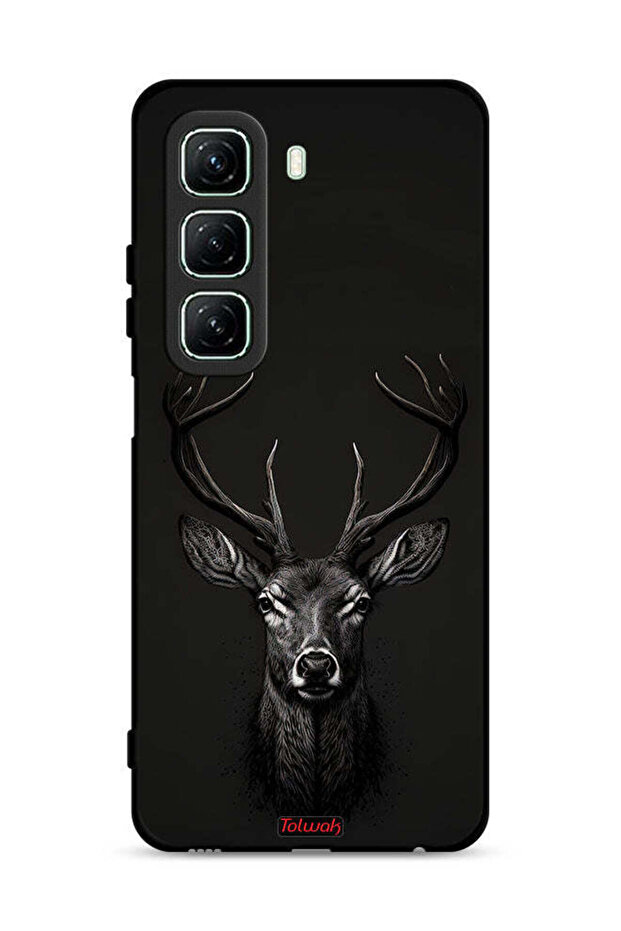 غطاء حماية لهاتف Infinix Hot 50 5G برسومات غزال رقمية
