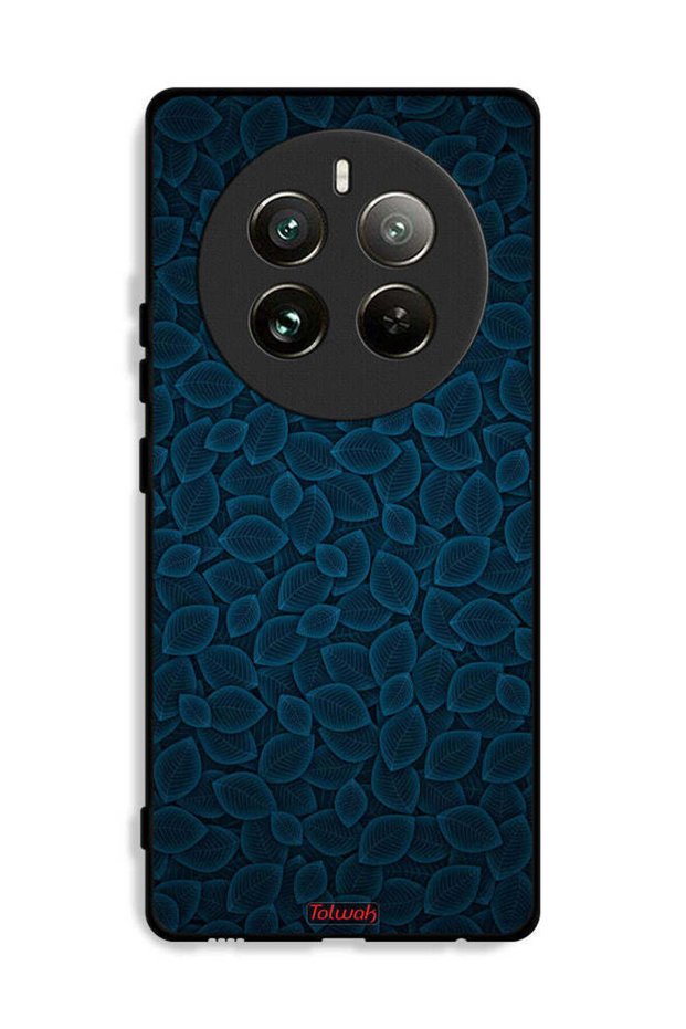 غطاء حماية لهاتف Realme 12 Pro Plus 5G بنقشة أوراق الشجر الفنية الرقمية