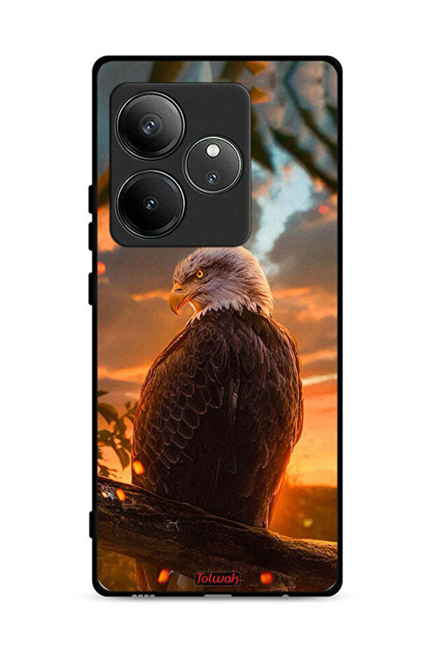 غطاء حماية لهاتف Realme GT 6T 5G بتصميم النسر
