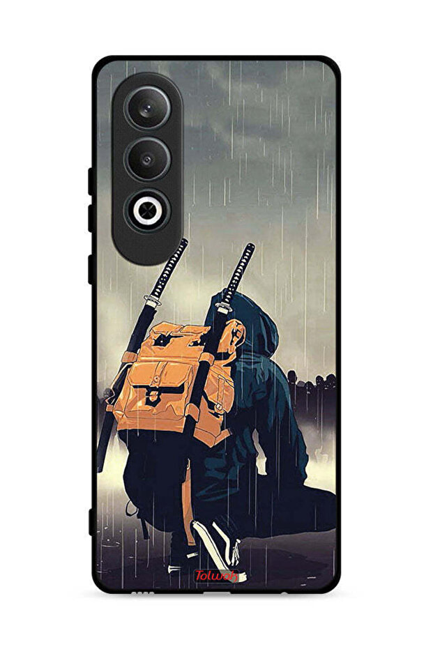 غطاء حماية لهاتف Oppo K12 Plus 5G بتصميم سيف ساموراي رقمي