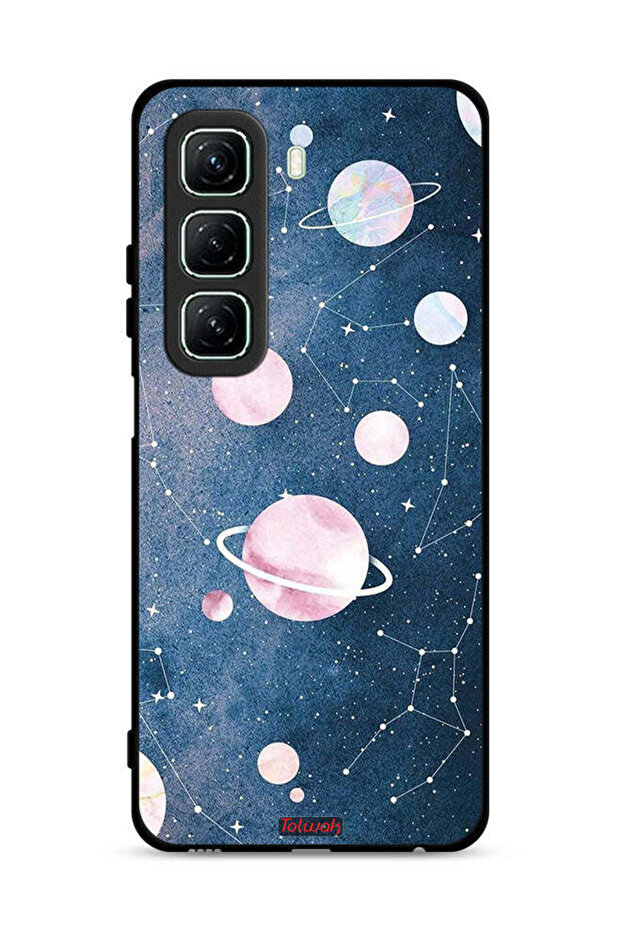 غطاء حماية لجهاز Infinix Hot 50 5G برسومات فنية فضائية