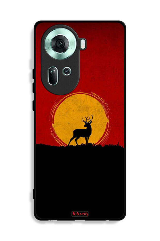 Oppo Reno11 5G Protective Case Cover Deer And Moon Artwork