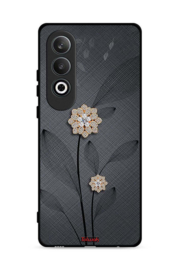 غطاء حماية لهاتف Oppo K12 Plus 5G برسومات زهور ماسية