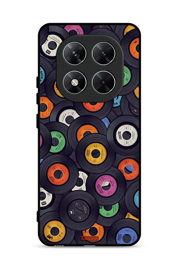 غطاء حماية لهاتف شاومي ريدمي نوت 14 برو 5G بنمط أقراص مضغوطة - 1