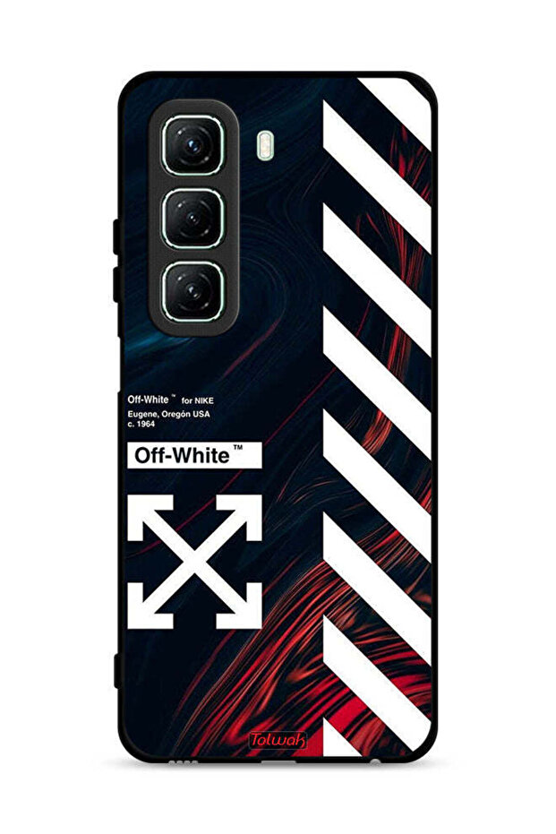 غطاء حماية لهاتف Infinix Hot 50 5G، ملصق أبيض فاتح