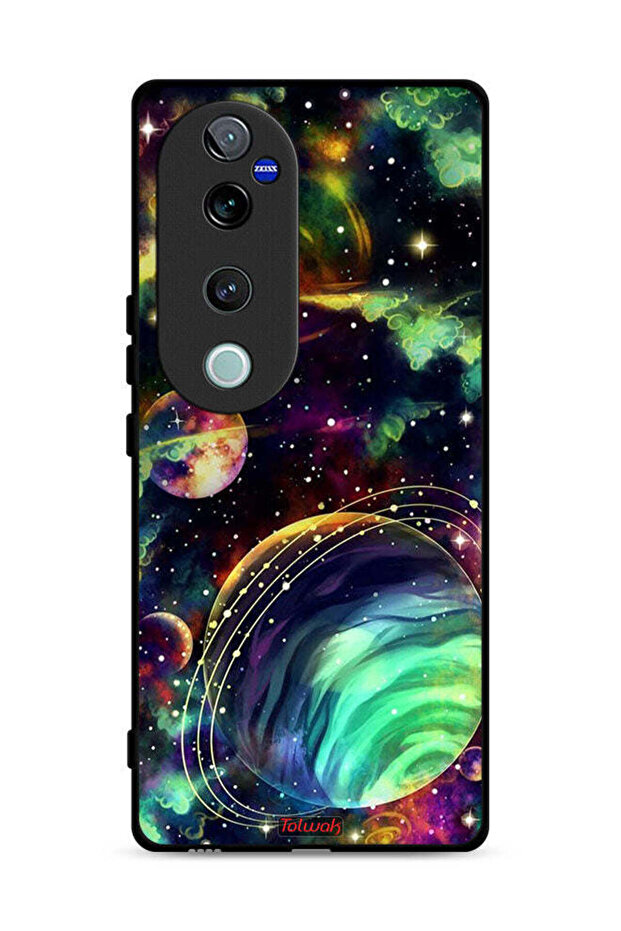 غطاء حماية لهاتف Vivo V40 Pro 5G بتصميم الكواكب