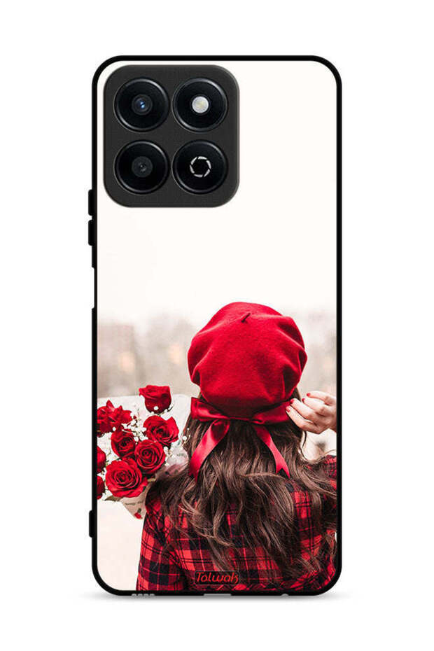 غطاء حماية لهاتف Honor Play 60 Plus 5G يحمل زهورًا