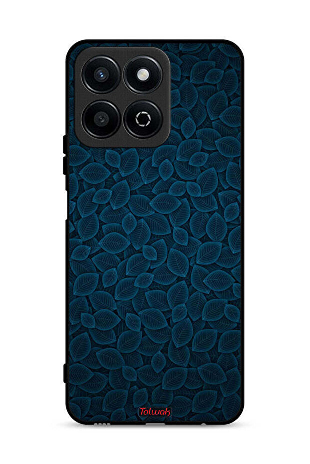 غطاء حماية لهاتف Honor Play 60 Plus 5G بنقشة أوراق فنية رقمية