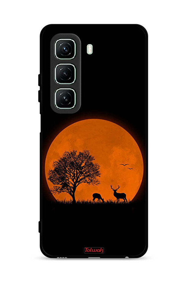 غطاء حماية لهاتف Infinix Hot 50 5G برسومات قمر المساء