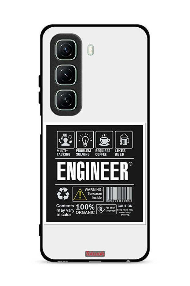 غطاء حماية لهاتف Infinix Hot 50 5G، ملصق مهندس