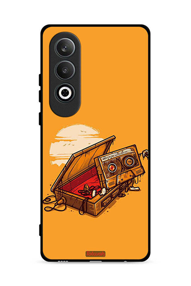 غطاء حماية لهاتف Oppo K12 Plus 5G بتصميم شريط كاسيت وشريط لاصق
