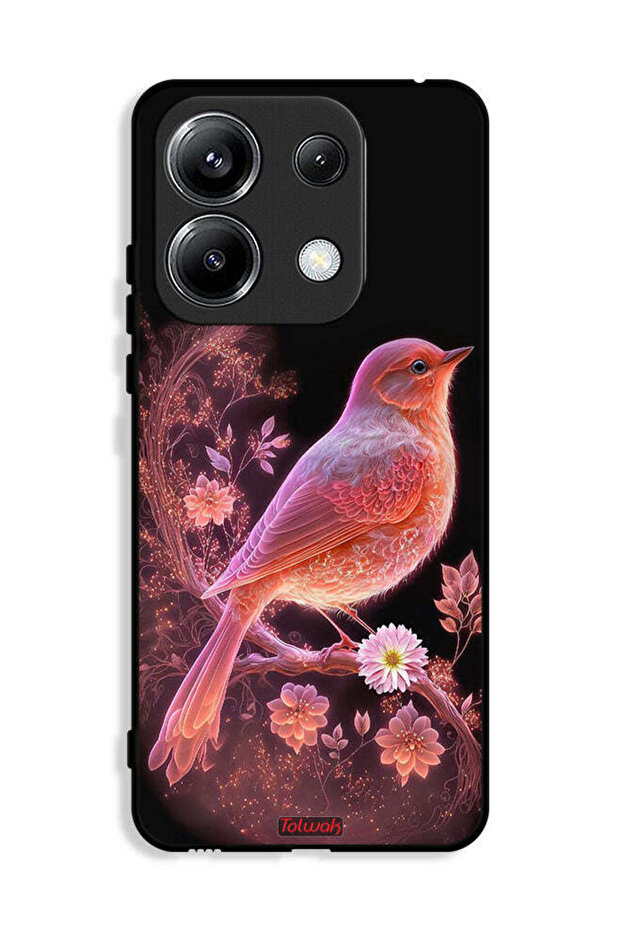 غطاء حماية لهاتف Xiaomi Poco M6 Pro 4G برسومات طيور لطيفة