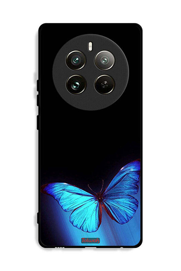 غطاء حماية لهاتف Realme 12 Pro Plus 5G بنقشة فراشة