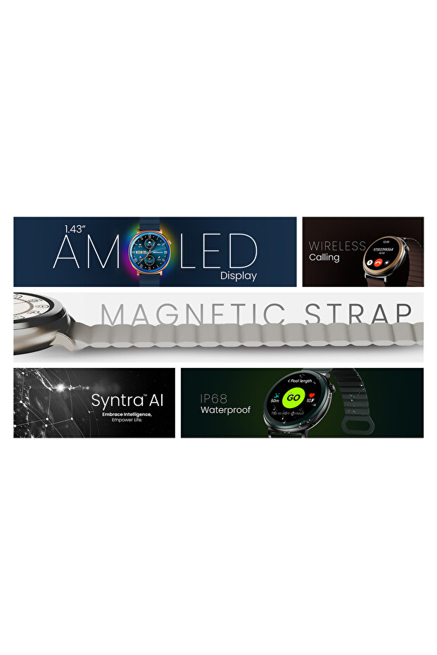 ساعة أورورا الذكية - فضية - 6