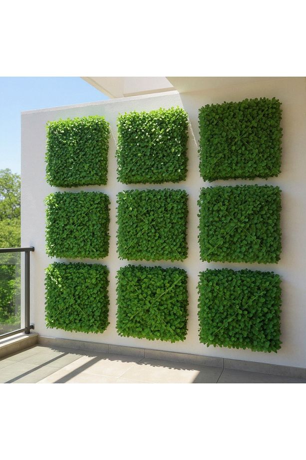 Yapay Çiçek Duvar Kaplama yonca Panel 40*60 Cm Duvar Dekor Çit 10 ADET - 1
