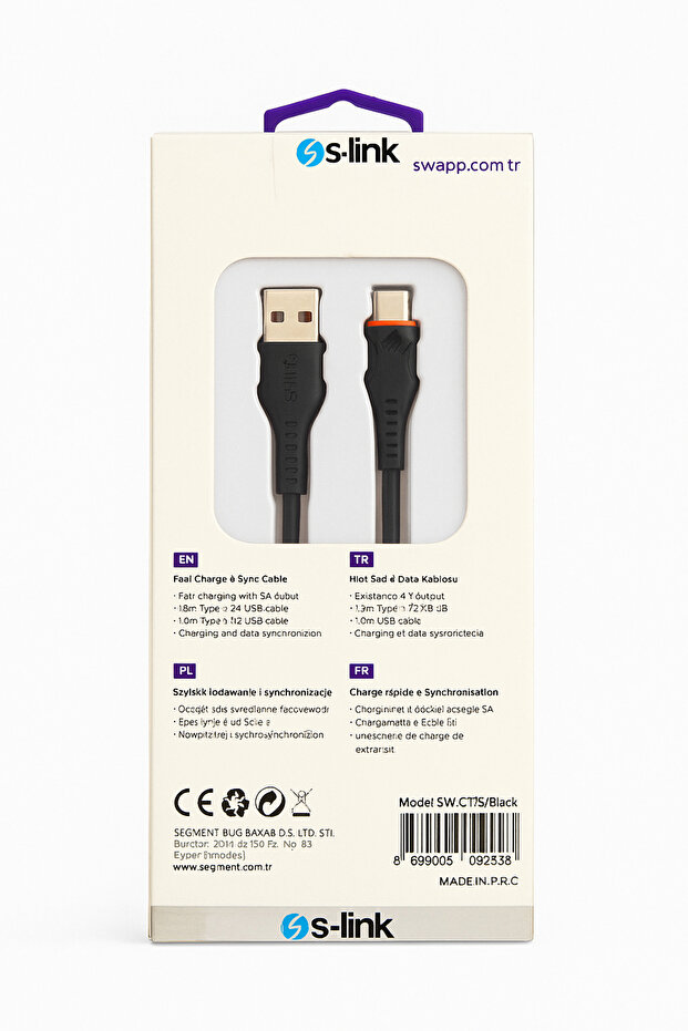 Dayanıklı Type-C Şarj Kablosu 1.2M 3A Güçlü Hızlı Şarj ve Veri Aktarımı - 4