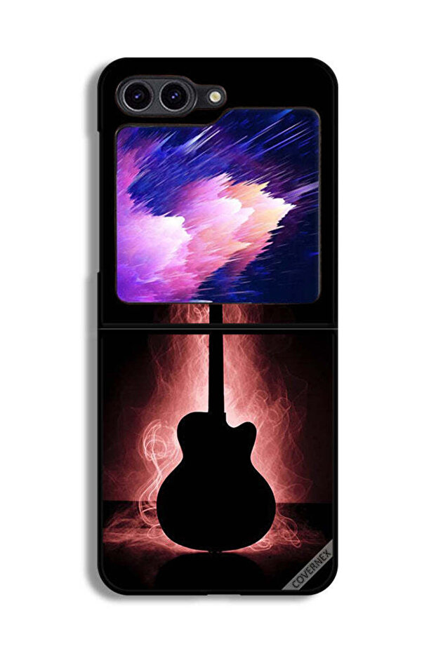 غطاء حماية لهاتف Samsung Galaxy Z Flip6 بتصميم انعكاس الجيتار