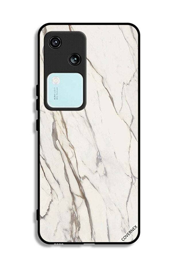 غطاء حماية لهاتف Vivo S18 5G بتصميم رخامي