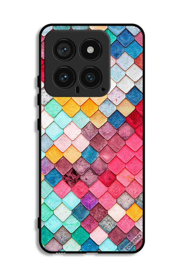 غطاء حماية لجهاز شاومي 14 بنمط مربع ماسي - 1