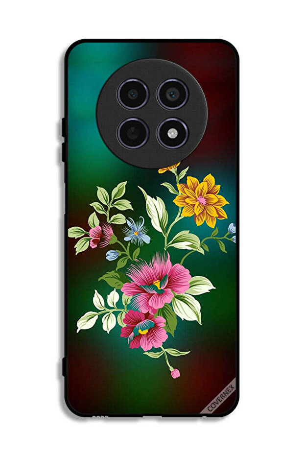 غطاء حماية لهاتف Realme 12 5G بنقشة زهور عالية الدقة