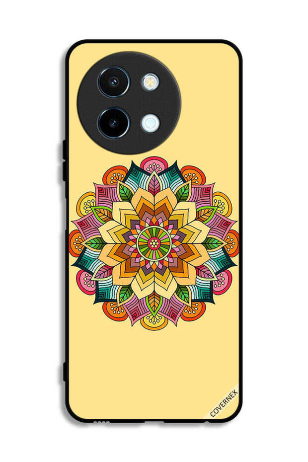 Vivo Y38 5G Protective Case Cover Round Mandala Pattern