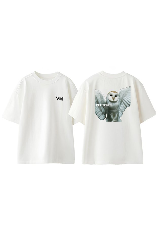 Deftones 13 Design Back Printed Cotton White Oversize T-Shirt