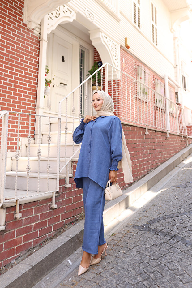 Linen Hijab Double Set