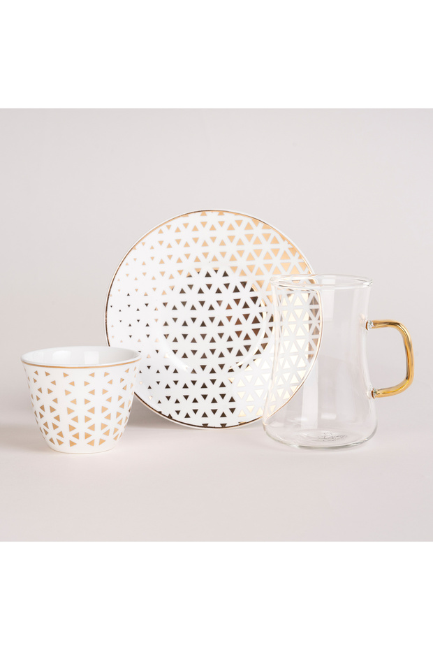 طقم قهوة تركي 12 قطعة - 2