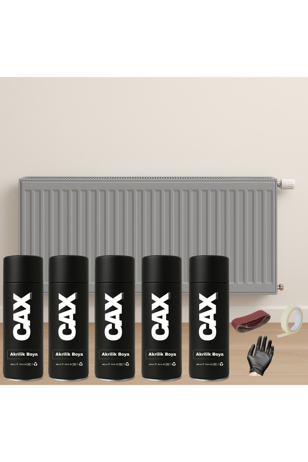 5 ADET ISIYA DAYANIKLI PETEK-KALORİFER-RADYATÖR-KLİMA VERNİKLİ SPREY BOYA SETİ 400 ML - 1
