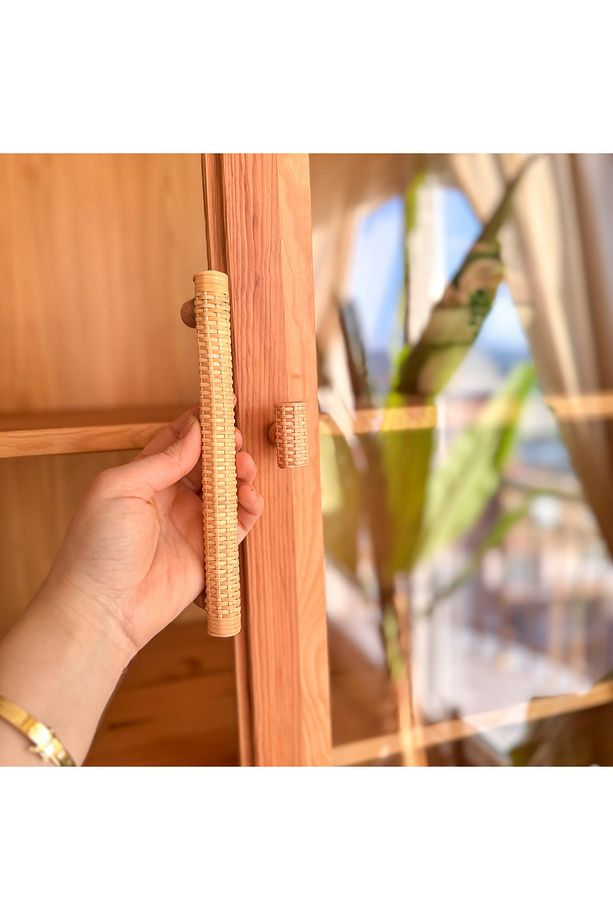 RATTAN DOLAP KULP , HASIR DOLAP KULP , AHŞAP KULP, 6.4 CM-9.6CM-12.8CM-16 CM-19.2CM-22.4 CM - 7