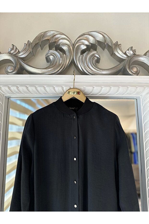 6674M Modal Gömlek - Siyah - 1