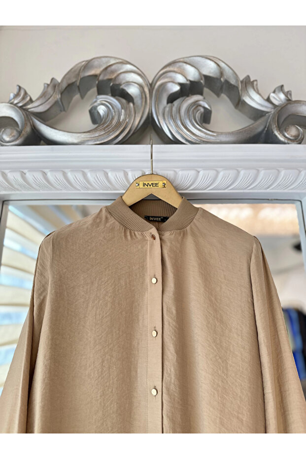 6674M Modal Gömlek - Camel - 1