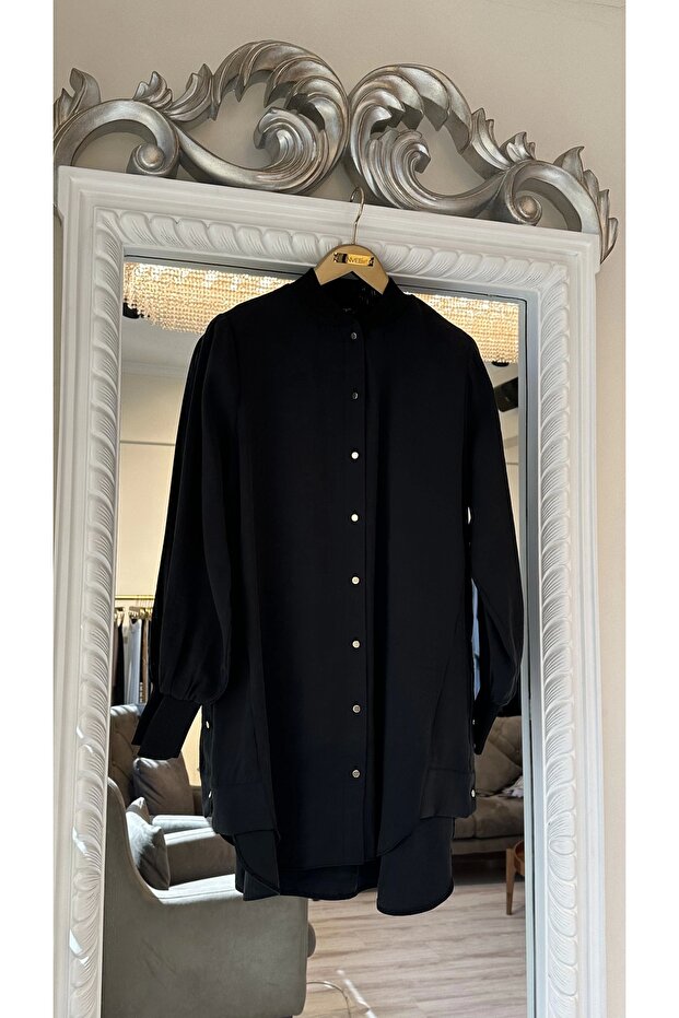 6674M Modal Gömlek - Siyah - 5