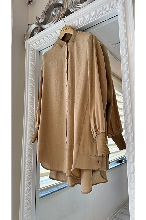 6674M Modal Gömlek - Camel - 4