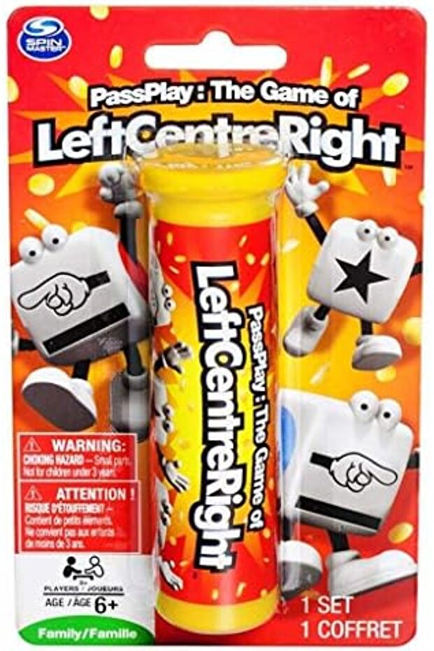 Spin Master Left Center Right Dice Game - Styles Vary Tube/Tin Basic pack
