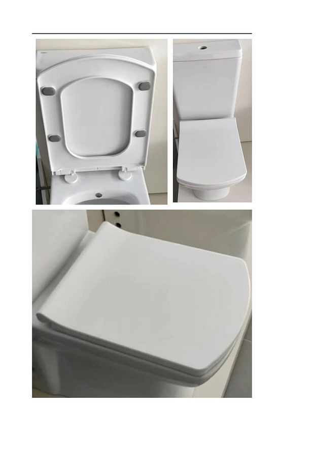 Yavaş Kapanabilen Elone Banyo Kare Slim Soft Klozet Kapağı - 1