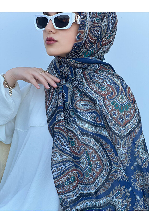 شال قطني ناعم بنمط عرقي - 3