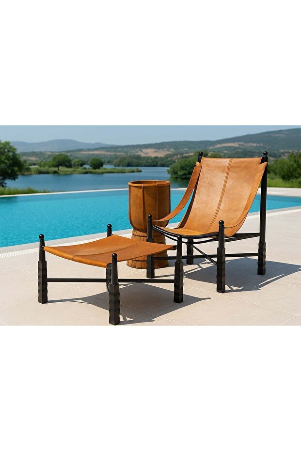 CALFSKIN SOFA, POT, SEHPA 3'LÜ SET - 3