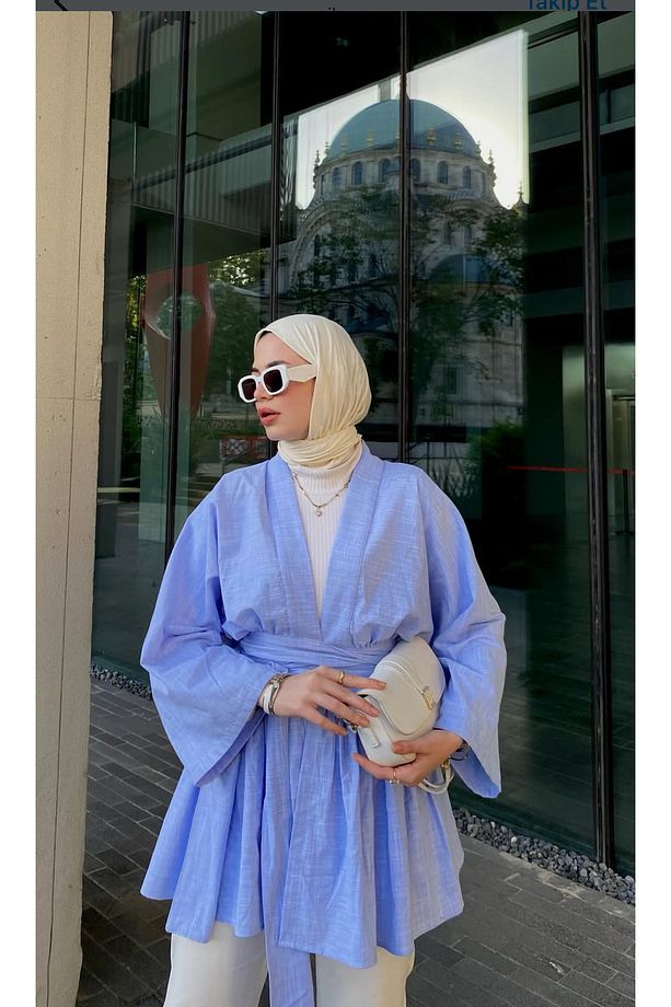 Bağlamalı Tunik Kimono - 2