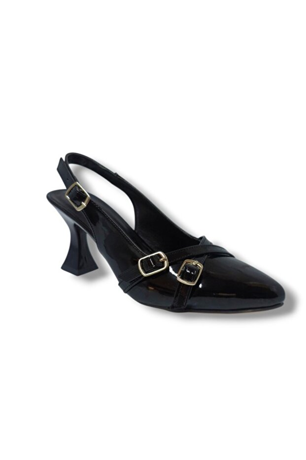 M901-25 Patent Leather Banded Thin Heel Women's Shoes
