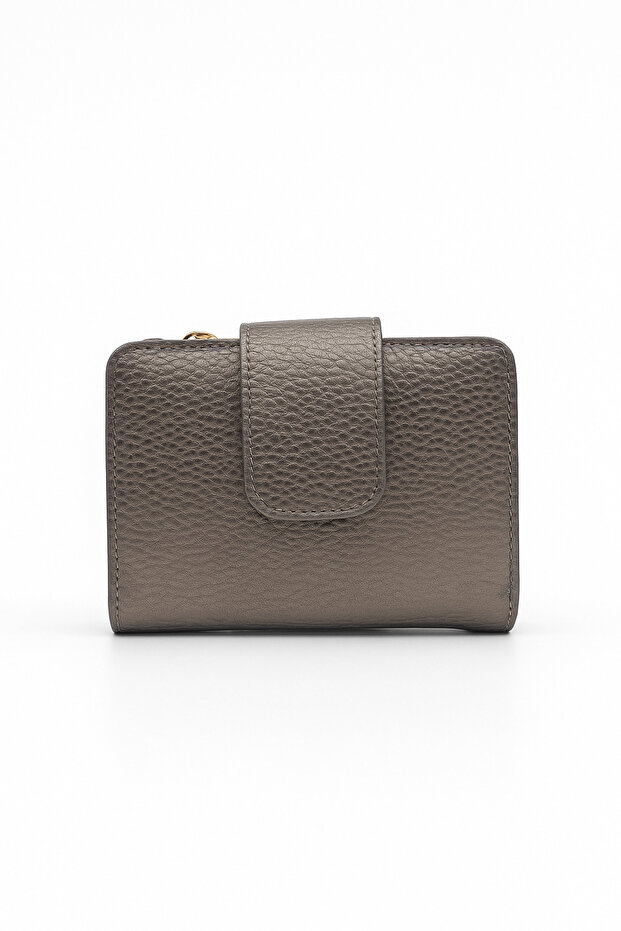 Women's Zippered Card Holder Wallet - Leather Look, Coin Compartment
