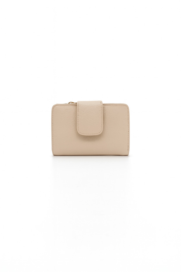 Women's Zippered Card Holder Wallet - Leather Look, Coin Compartment