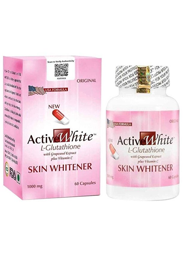 L-Glutathione High Antioxidants Skin Whitener, 1000mg, 60 Capsules