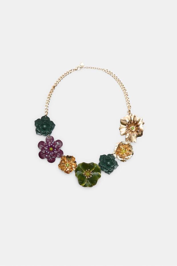 Çok Çiçekli Mine Kolye - 5